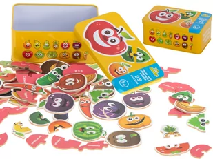 Układanka puzzle w puszce owoce/warzywa 25 puzzli KX6019 - Układanki dla dzieci - miniaturka - grafika 1