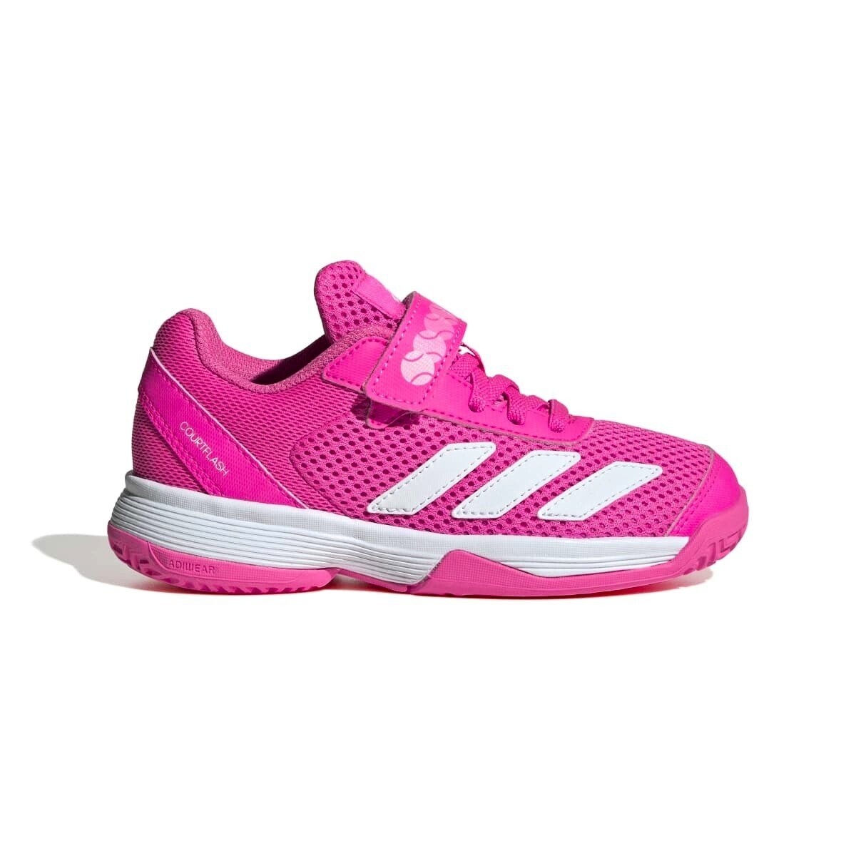 Buty tenisowe dziecięce adidas Courtflash Kids Comfort Closure Tennis Shoes Lucid Pink/Ftwr White/Lucid Pink EUR 33