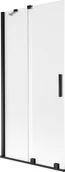 Parawany nawannowe - Mexen Velar parawan nawannowy 2-skrzydłowy rozsuwany 90 x 150 cm, szron, czarny - 896-090-000-31-70 - miniaturka - grafika 1