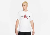 Koszulki męskie - Nike Air Jordan Wordmark Tee White - miniaturka - grafika 1