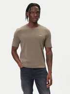 Koszulki męskie - HUGO T-Shirt Dero222 50466158 Beżowy Regular Fit - miniaturka - grafika 1
