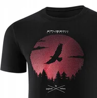 Koszulki męskie - SS1265M Koszulka męska z krótkim rękawem OUTDOOR WOOL PRO czarny XXL - ORZEŁ 1 - miniaturka - grafika 1