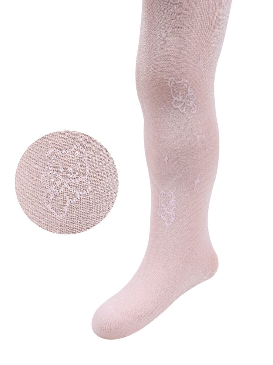 Rajstopy dziecięce mikrofibra misie białe 40 DEN 18-24 miesięcy YOCLUB