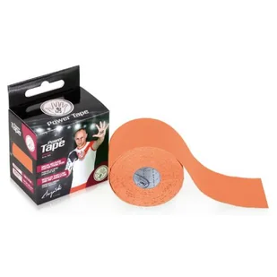 Taśma kinezjologiczna bawełniana Power Premium pomarańczowa 5cmx5m - >>>  <<< - Apteczki i materiały opatrunkowe - miniaturka - grafika 1