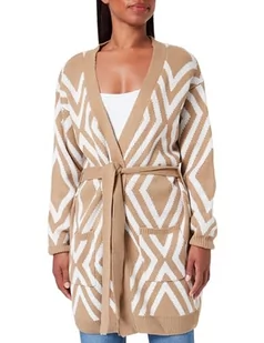ZITHA Damski kardigan 19019438-ZI01, beżowy wełniany biały, XL/XXL, Beżowy biały wełna, XL-XXL - Swetry damskie - miniaturka - grafika 1