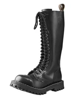 Botki męskie - glany STEEL - BLACK (20 dziurek) z suwakiem-47 - miniaturka - grafika 1