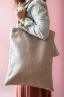 Torby i wózki na zakupy - Beżowa shopperka z plecionki - miniaturka - grafika 1