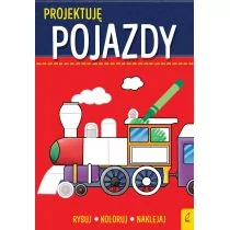 Wydawnictwo Wilga Pojazdy. Projektuję - Kolorowanki, wyklejanki - miniaturka - grafika 1