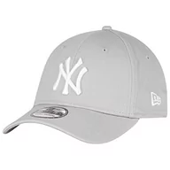 Czapki damskie - New Era męska czapka z daszkiem M/LB Basic NY Yankees 39Thirty Stretch Back, szary/biały, M/L, 10298279 - miniaturka - grafika 1