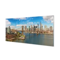 Dekoracje domu - Szklany panel + klej Most panorama wieżowce 120x60 - miniaturka - grafika 1
