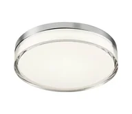 Lampy sufitowe - Redo 01-3728 - LED Plafon FRISBI LED/18W/230V 3000/4000K IP44 chrom - miniaturka - grafika 1