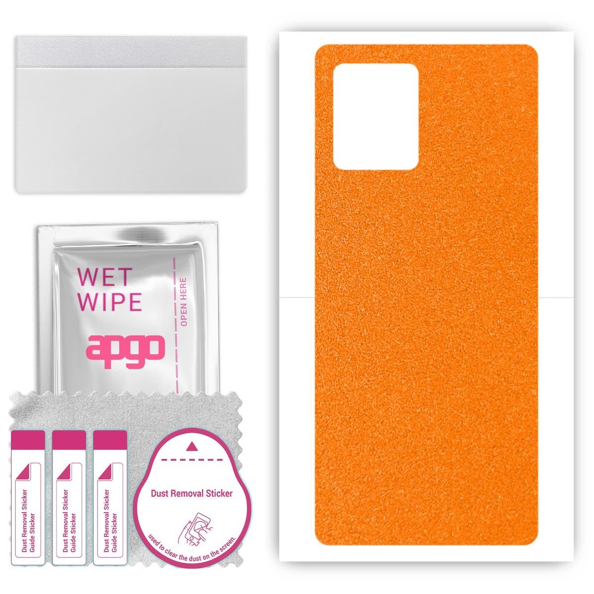 Folia naklejka skórka strukturalna na TYŁ do Maxcom Smart MS651 - Pomarańczowy Pastel Matowy - apgo SKINS