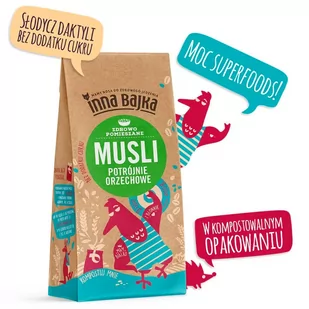 Inna Bajka Musli Potrójnie Orzechowe 250g - Inna Bajka - Płatki śniadaniowe i musli - miniaturka - grafika 1