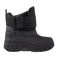 Buty dla dziewczynek - Czarne śniegowce dziecięce Big Star MM374122 - miniaturka - grafika 1