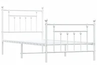 Łóżka - Białe pojedyncze łózko metalowe 90x200 cm H6-C48 - miniaturka - grafika 1