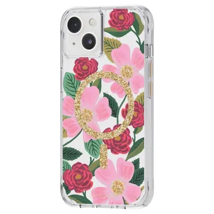 Rifle Paper Clear MagSafe - Etui iPhone 14 zdobione złotem (Rose Garden) - Etui i futerały do telefonów - miniaturka - grafika 1