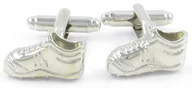 Spinki do mankietów i krawatów - Srebrne spinki do mankietów - buty piłkarskie - korki H41 - miniaturka - grafika 1