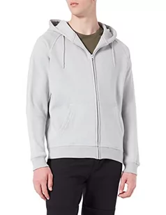 Urban Classics Męska bluza z kapturem, z zamkiem błyskawicznym, dostępna w 10 kolorach, jednokolorowa, z kapturem i kieszenią na brzuchu, rozmiary od S do 5XL, Lightassphalt, L - Bluzy męskie - miniaturka - grafika 1