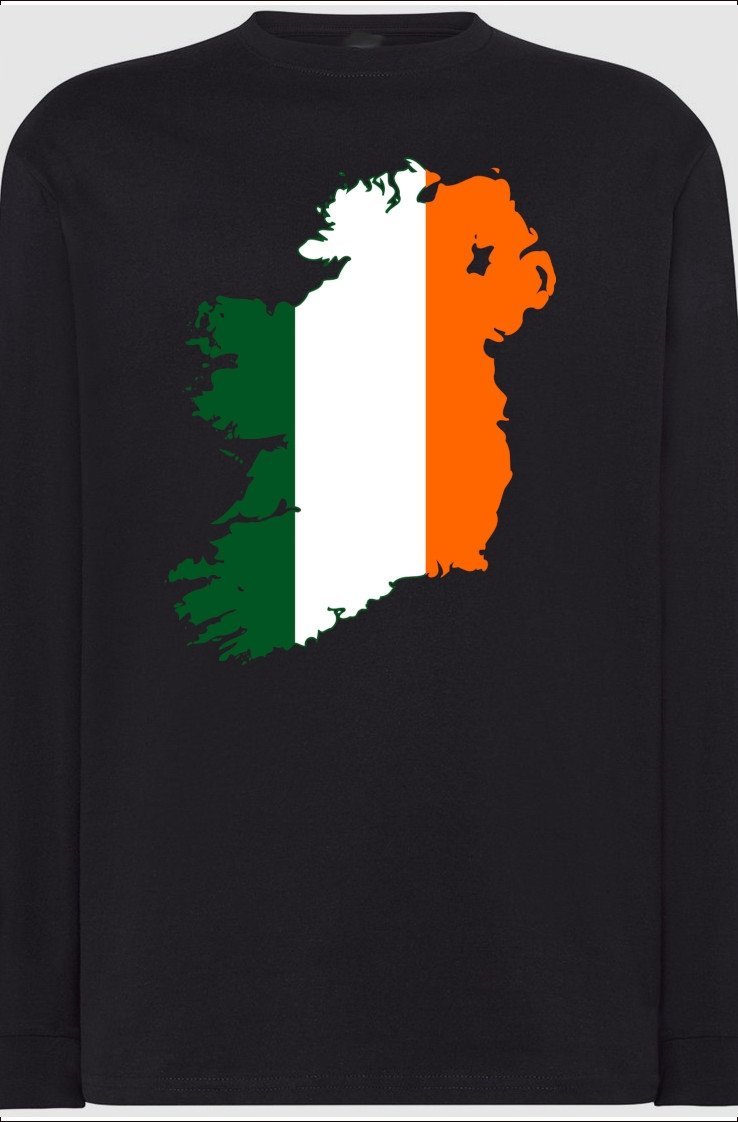 Irlandia Flaga Męska Bluza Longsleeve Nadruk R.S