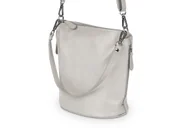 Torebki damskie - Torebka Listonoszka Skórzana Vera Pelle Miko Beżowa - miniaturka - grafika 1