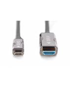 Kable komputerowe i do monitorów - digitus Kabel adapter hybrydowy AOC USB Typ C na HDMI 4K 60Hz 10m - miniaturka - grafika 1