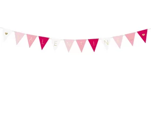 Baner flagi czerwony Valentines - 2,1 m - 1 szt. - Walentynki - miniaturka - grafika 1