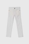 Spodnie i spodenki dla chłopców - Mayoral spodnie dziecięce slim fit kolor biały gładkie - miniaturka - grafika 1