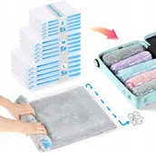 Pokrowce na ubrania - Worki Próżniowe Do Ubrań Na Pościel Koce MOCNE WIELOKROTNEGO UŻYTKU 15 Szt - miniaturka - grafika 1