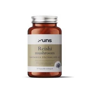 UNS Reishi Mushroom Lakownica Żółtawa 400mg 60vegcaps - Witaminy i minerały dla sportowców - miniaturka - grafika 1