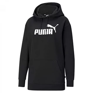 Bluzy damskie - PUMA Damska bluza z kapturem Ess Elongated Logo Fl Sweat - grafika 1