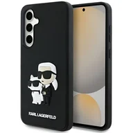 Etui i futerały do telefonów - Etui KARL LAGERFELD Rubber Karl&Choupette 3D do Samsung Galaxy S24 FE Czarny - miniaturka - grafika 1