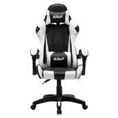 Fotele gamingowe - Fotel biurowy dla gracza gamingowy krzesło kubełkowe obrotowy czarno-biały Vito - miniaturka - grafika 1