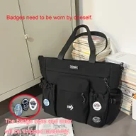 Torebki damskie - TEMU Duża Torba na Ramię dla Kobiet z Odpinanym Paskiem - Torebka na Ramię i Clutch, Przegrody na Zamek Błyskawiczny, Wytrzymała Nylonowa Torebka do - miniaturka - grafika 1