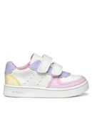 Buty dla dziewczynek - Geox Sneakersy B Eclyper B555MA 000BC C1372 Biały - miniaturka - grafika 1