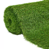 Sztuczne kwiaty - vidaXL Sztuczny trawnik, 1x5 m; 30 mm, zielony - miniaturka - grafika 1