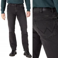 Spodnie męskie - Wrangler STRAIGHT Authentic Grey KLASYCZNE PROSTE SZARY DżINS W32 L32 - miniaturka - grafika 1