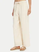 Spodnie damskie - Roxy Spodnie materiałowe Lekeitio Break ERJNP03636 Beżowy Regular Fit - miniaturka - grafika 1