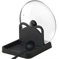 Akcesoria i części AGD - PODSTAWKA PODKŁADKA POD CHOCHLĘ POKRYWKĘ ŁYŻKĘ CZARNA OCIEKACZ - miniaturka - grafika 1