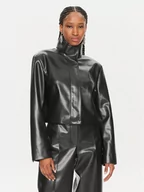 Kurtki damskie - Calvin Klein Kurtka skórzana K20K207975 Czarny Regular Fit - miniaturka - grafika 1