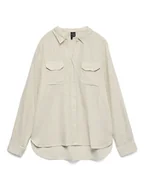 Bluzki damskie - Vero Moda Bluzka w kolorze beżowo-kremowym - miniaturka - grafika 1