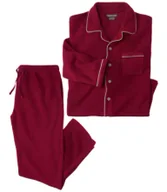 Piżamy męskie - Piżama z mikropolaru Mountain Mężczyzna Atlas For Men - Kolor : Bordowy - Rozmiar : 4XL - miniaturka - grafika 1