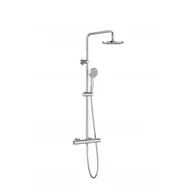 Zestawy prysznicowe - ROCA A5A9F18C00 VICTORIA-T BASIC Kolumna prysznicowa z baterią termostatyczną prysznicową (deszczownica ROUND ABS 20cm, słuchawka prysznicowa 100/1F, wąż prysznicowy metalowy 1,7m, drążek ze stali nierdzewnej, bateria termostatyczna prysznicowa T-500) - miniaturka - grafika 1
