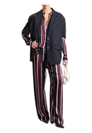 Spodnie damskie - Pantalone a righe elastico in vita Donna Imperial - miniaturka - grafika 1