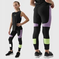 Legginsy - 4F LEGGINSY SPORTOWE SZYBKOSCHNĄCE DZIEWCZĘCE SS24 - miniaturka - grafika 1