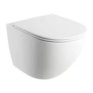 Miski WC - Omnires OTTAWA Bezkołnierzowa miska toaletowa wisząca z deską wolnoopadającą, 49 x 37 cm OTTAWAMWBM - miniaturka - grafika 1