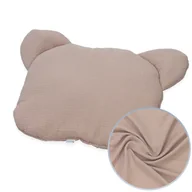 Kołdry i poduszki dla dzieci - PODUSZKA MUŚLINOWA MIŚ DO ŁÓŻECZKA WÓZKA GONDOLI 35x30 cm PREMIUM Kerstin - miniaturka - grafika 1