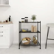 Szafy i regały magazynowe - vidaXL 3-poziomowy regał, 60x35x76 cm, czarny, 150 kg 324620 - miniaturka - grafika 1