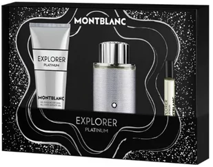 Zestaw męski Montblanc Explorer Platinium Woda perfumowana 100 ml + Miniaturka Woda perfumowana 7.5 ml + Żel pod prysznic 100 ml (3386460148054) - Zestawy kosmetyków męskich - miniaturka - grafika 1