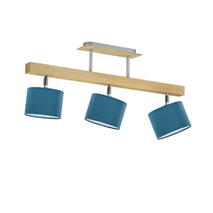 3-punktowa lampa sufitowa drewniana HOLLYWOOD - Lampy sufitowe - miniaturka - grafika 1