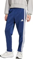 Spodnie sportowe męskie - Spodnie męskie adidas 3-Stripes Tricot Regular Tapered granatowe JI8812 S - miniaturka - grafika 1